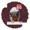 Dark Red Suede Mat Board for 8x12 Frames - Oval Opening for 6x9 Photos